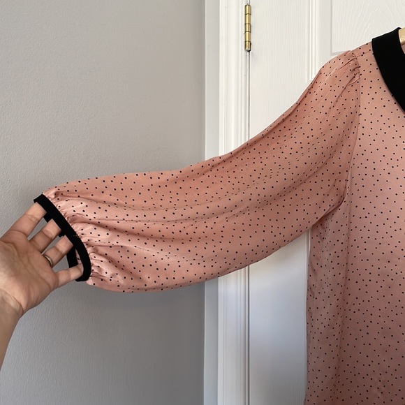 LOFT polka dot Peter Pan collared blouse - Picture 4 of 9